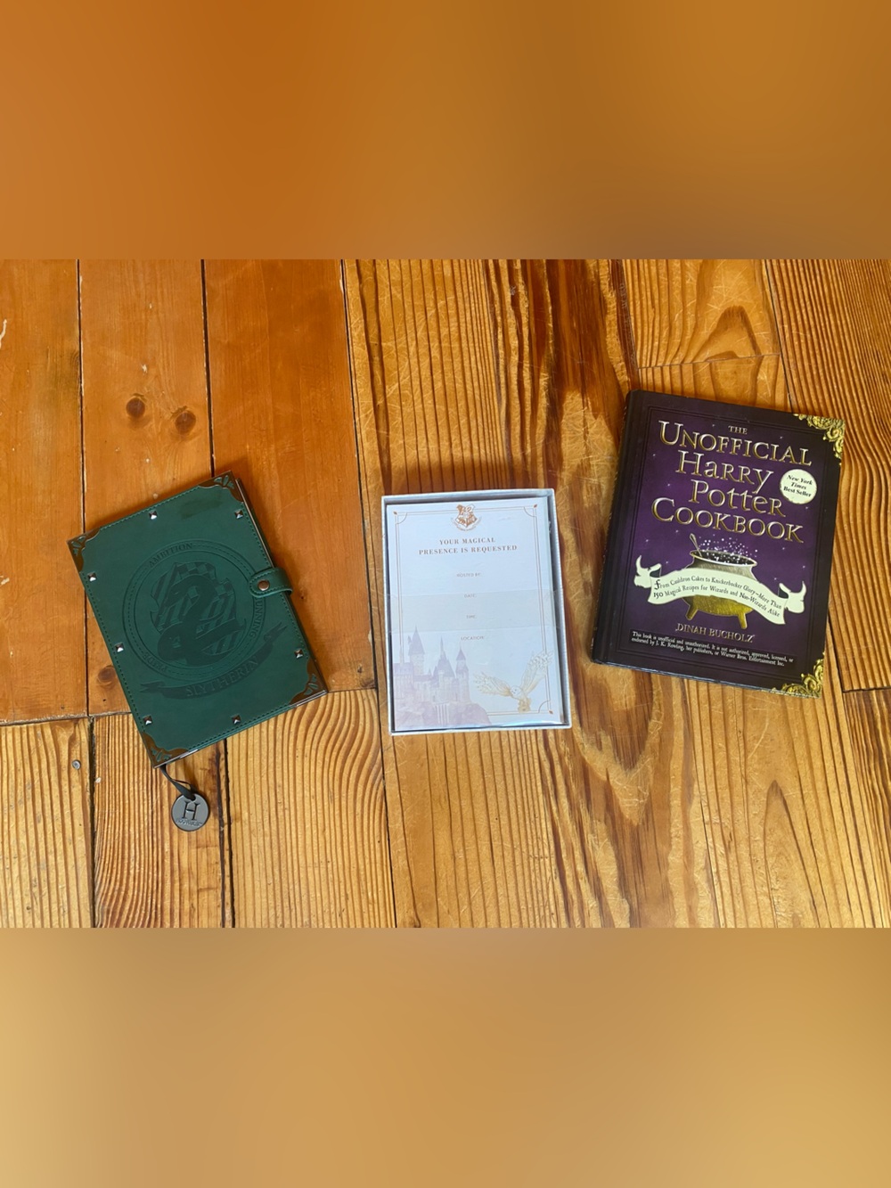 Harry Potter Bundle! Slytherin Journal, Cookbook & Hogwarts Stationery Set